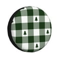thumbnail image 1 of Bingfone Green White Lumberjack Plaid Spare Tire Cover Weatherproof Universal Wheel Protectors For Rv Camper Travel Trailer Suv Truck 17 Inch, 1 of 9