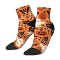 thumbnail image 1 of Bingfone Halloween 2 Design Patterned Men's Women's Casual Cotton Socks, 1 of 5