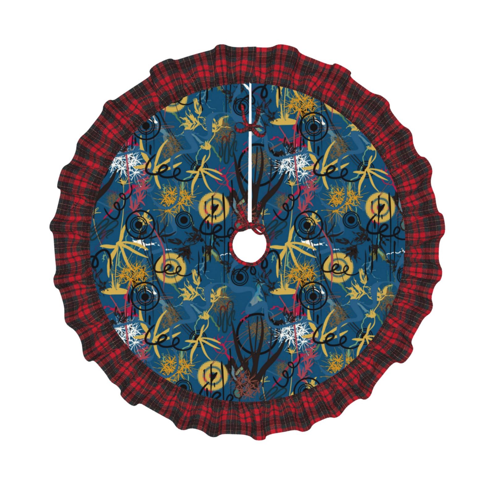 Bingfone Halloween Elements Christmas Tree Skirt Mat Christmas