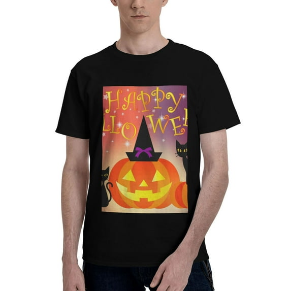 Bingfone Halloween Men'S Loose Fit Short-Sleeve Pocket T-Shirt