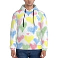 thumbnail image 1 of Bingfone Hand Drawn Colored Hearts Men'S Drawstring Hoodie Long Sleeve Pocket Sweatshirts-Large, 1 of 9