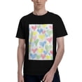 thumbnail image 1 of Bingfone Hand Drawn Colored Hearts Men'S Loose Fit Short-Sleeve Pocket T-Shirt, 1 of 1