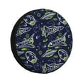 thumbnail image 1 of Bingfone Hand Drawn Rockets Spare Tire Cover Weatherproof Universal Wheel Protectors For Rv Camper Travel Trailer Suv Truck-16 Inch, 1 of 9