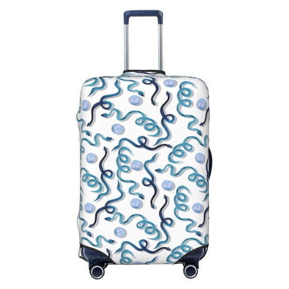 Bingfone Hand Drawn Snake Luggage Cover Washable Suitcase Cover Protector Anti-scratch Suitcase cover Fits 18-32 Inch Luggage