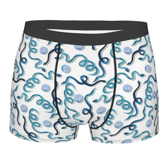 Bingfone Hand Drawn Snake Men's Underwear - Casual Stretch Boxer Briefs-XX-Large