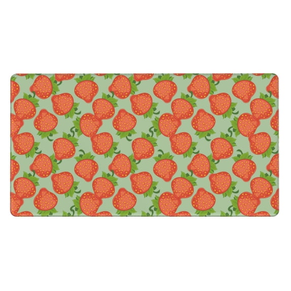 Bingfone Hand Drawn Strawberry Large Gaming Mouse Pad,Extended Desk Mousepad with Stitched Edges,Non-Slip Base,Water Resist Keyboard Pad for Gamer, Office & Home, 29.5 x 16 in