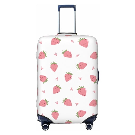 Bingfone Hand Drawn Strawberry Luggage Cover Washable Suitcase Cover Protector Anti-scratch Suitcase cover Fits 18-32 Inch Luggage