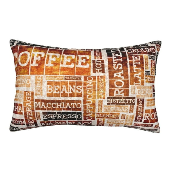 Bingfone Hand Drawn Vintage Coffee Standard Size Pillowcase, Long Staple Pure Cotton Envelope Closure Pillow Cover,16"X24"