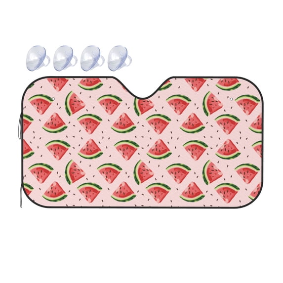 Bingfone Hand Drawn Watermelon Car Windshield Sunshade,Sun Foldable Sun Shield Sun Visor for Car - Medium