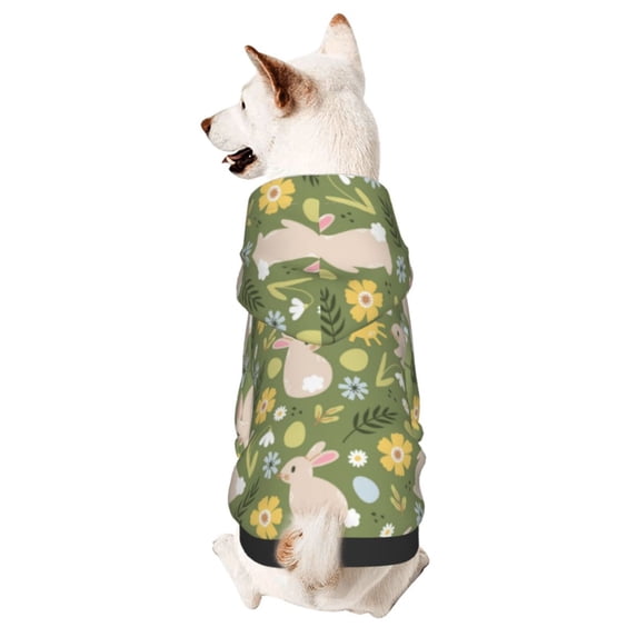 Bingfone Happy Easter Dog Clothes Hoodie, Pet Winter Coat,Puppy Sweatshirts for Small Dogs Boy Girl,Suitable for All Breeds-Medium