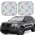 thumbnail image 1 of Bingfone Happy Easter Windshield Sun Shade 2-Piece Foldable Car Front Window Sunshade for Most Sedans SUV Truck - Medium, 1 of 7
