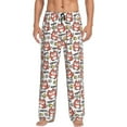 thumbnail image 1 of Bingfone Happy Foxy Faces Mens All Over Print Sleep Pajama Pants-X-Large, 1 of 5