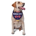 thumbnail image 1 of Bingfone Happy Mardi Gras-Washable Dog Scarf Triangle Adjustable Puppy Bandana Bib Handkerchief For Medium Large Dog Cat, 1 of 9