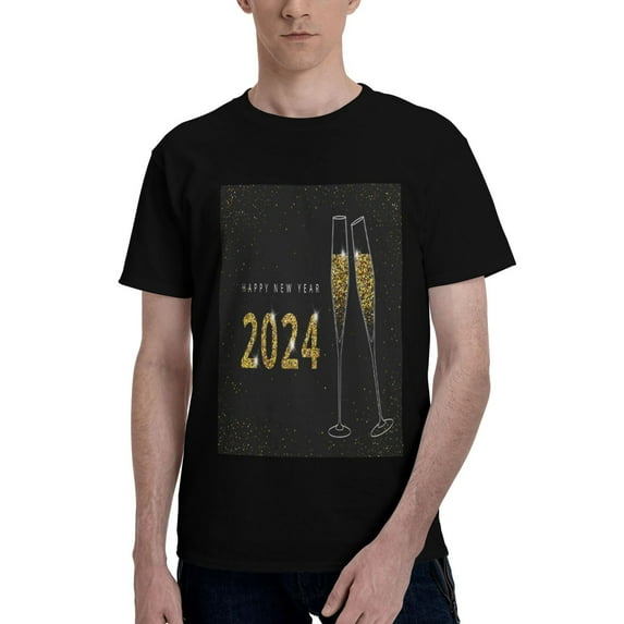 Bingfone Happy New Year 2024 (2) Men'S Loose Fit Short-Sleeve Pocket T-Shirt