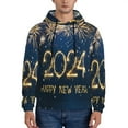 thumbnail image 1 of Bingfone Happy New Year 2024 (3) Men'S Drawstring Hoodie Long Sleeve Pocket Sweatshirts-4x-Large, 1 of 9