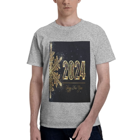 Bingfone Happy New Year 2024 (5) Men'S Loose Fit Short-Sleeve Pocket T-Shirt