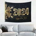 thumbnail image 1 of Bingfone Happy New Year 2024 (5) Tapestry Wall Hanging Decor For Living Room Bedroom Dorm Classroom Office Decor 29x37 Inch, 1 of 9