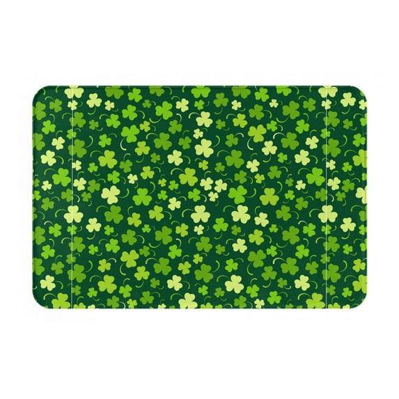 Bingfone Happy St. Patrick'S Day Door Mat 16"X24" Front Entrance Non-Slip Low Profile Washable For Entryway
