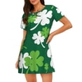 thumbnail image 1 of Bingfone Happy saint Patricks day Nightgowns for Women Sleep Shirts Short Sleeve Nightshirt Pullover Nightdress Soft Sleepwear, 1 of 6