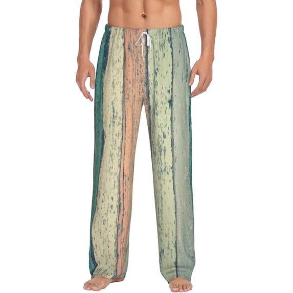 Bingfone Hardwood Mens All Over Print Sleep Pajama Pants-Small
