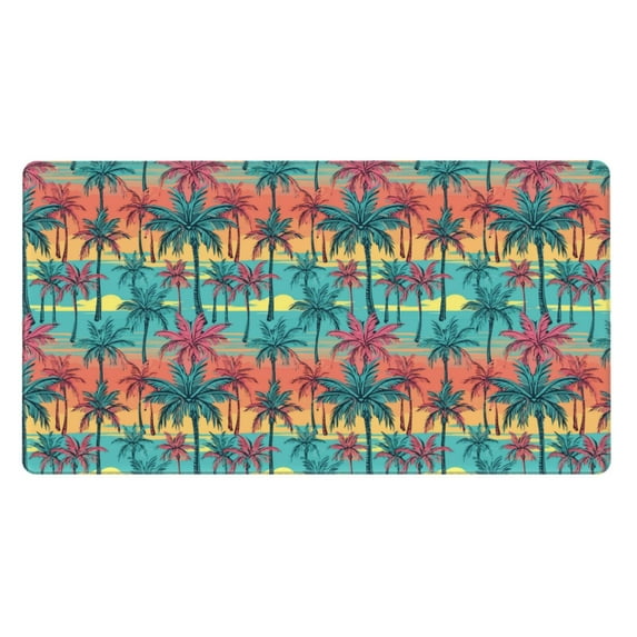 Bingfone Hawaii Palms Large Gaming Mouse Pad,Extended Desk Mousepad With Stitched Edges,Non-Slip Base,29.5 X 16 In