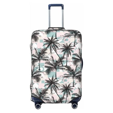 Stretchy Luggage Cover Protector With Zippers - Washable, Fits 18-22 Inch Suitcases, Blue Landmark Design
