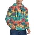 thumbnail image 1 of Bingfone Hawaii Palms Men's Drawstring Hoodie Long Sleeve Pocket Sweatshirts-X-Large, 1 of 6