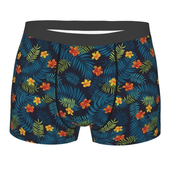 Bingfone Hawaiian Style Men's Underwear - Casual Stretch Boxer Briefs-Medium