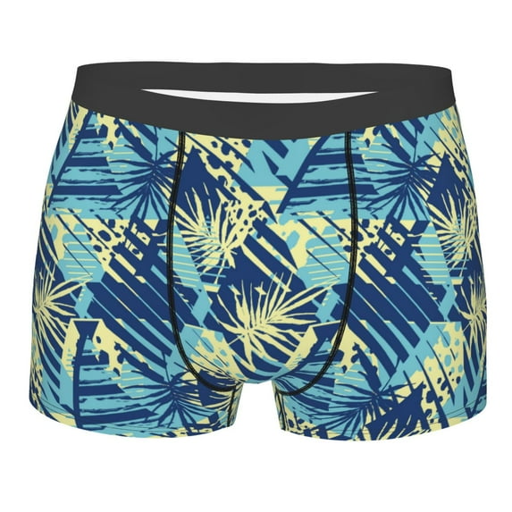 Bingfone Hawaiian Style Men's Underwear - Casual Stretch Boxer Briefs-Small