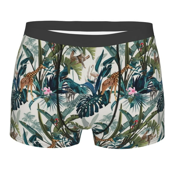 Bingfone Hawaiian Style Men's Underwear - Casual Stretch Boxer Briefs-XX-Large