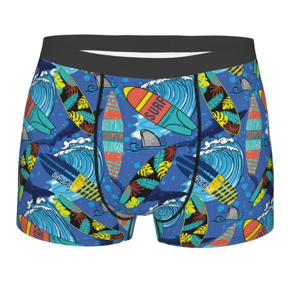 Bingfone Hawaiian Style Men's Underwear - Casual Stretch Boxer Briefs-XX-Large