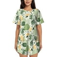thumbnail image 1 of Bingfone Hawaiian Style Print Pajamas Sets for Women Soft Short-Sleeved Pjs with Lounge Shorts Two Piece Sleepwear, 1 of 8