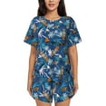 thumbnail image 1 of Bingfone Hawaiian Style Print Pajamas Sets for Women Soft Short-Sleeved Pjs with Lounge Shorts Two Piece Sleepwear, 1 of 8
