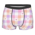 thumbnail image 1 of Bingfone Heart Buffalo Plaid Men'S Underwear - Casual Stretch Boxer Briefs-X-Large, 1 of 9