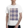 thumbnail image 1 of Bingfone Heart Check Plaid Men'S Loose Fit Short-Sleeve Pocket T-Shirt, 1 of 7