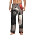 thumbnail image 1 of Bingfone Heart Guinea Pig Couple Mens All Over Print Sleep Pajama Pants-Medium, 1 of 5