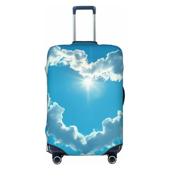 Bingfone Heart Shaped Cloud Luggage Cover Washable Suitcase Cover Protector Anti-scratch Suitcase cover Fits 18-32 Inch Luggage (No luggage included)