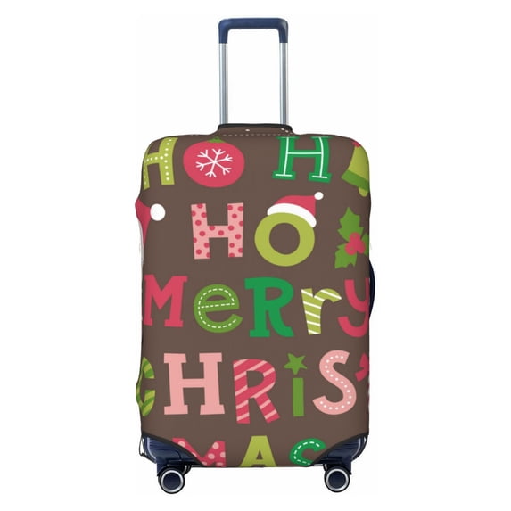 Bingfone Ho Ho Ho Merry Christmas Luggage Cover Washable Suitcase Cover Protector Anti-scratch Suitcase cover Fits 18-32 Inch Luggage (No luggage included)