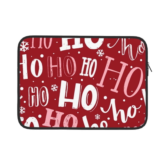 Bingfone Ho Pattern Funny Christmas Laptop Sleeve Case 13 Inch, 360° Protective Computer Carrying Bag