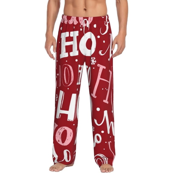 Bingfone Ho Pattern Funny Christmas Mens All Over Print Sleep Pajama Pants-Xx-Large