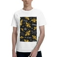 thumbnail image 1 of Bingfone Hohey Bee Golden Embroidery Men'S Loose Fit Short-Sleeve Pocket T-Shirt, 1 of 7