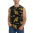 thumbnail image 1 of Bingfone Hohey Bee Golden Embroidery Pattern Men's Tank Tops Workout Sleeveless Tee Shirts Running Beach Tanks for Men-Small, 1 of 8