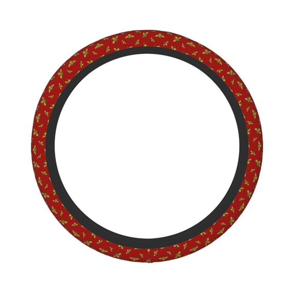 Bingfone Hohey Bee Golden Steering Wheel Cover - Universal 15 Inches Car Steering Wheel Covers Grip Auto Internal Accessories