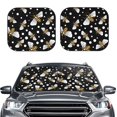 thumbnail image 1 of Bingfone Honey Bees At Night Print 2-Piece Sun Shade Front Windshield - Foldable Car Front Window Sunshades For Most Sedans Suv Truck - Medium, 1 of 7