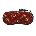 thumbnail image 1 of Bingfone Hot Chili Print Sunglasses Case Portable Travel Zipper Eyeglasses Case With Hook, 1 of 6