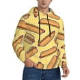 thumbnail image 1 of Bingfone Hot Dogs Men's Drawstring Hoodie Long Sleeve Pocket Sweatshirts-Medium, 1 of 6