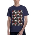 thumbnail image 1 of Bingfone Houndstooth Green Red Men'S Loose Fit Short-Sleeve Pocket T-Shirt, 1 of 7