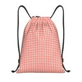 thumbnail image 1 of Bingfone Houndstooth With Red And White Drawstrings Backpacks Bags for Men Women Gym Drawstrings Bag-Small, 1 of 8