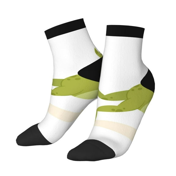 Bingfone Hunting Frog Design Patterned Men's Women's Casual Cotton Socks