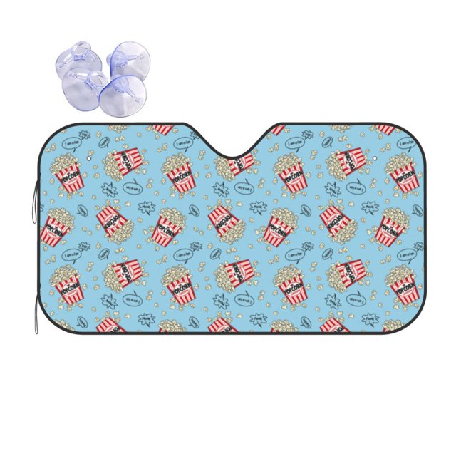 Bingfone I Am A Fan Popcorn Car Windshield Sun Shade Protector Keep